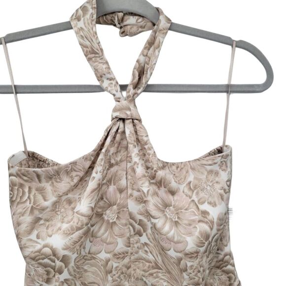 Keepsake Heartloom Cream Halter Smocked Back Alyssa Mini Dress NWT Small - Picture 4 of 13